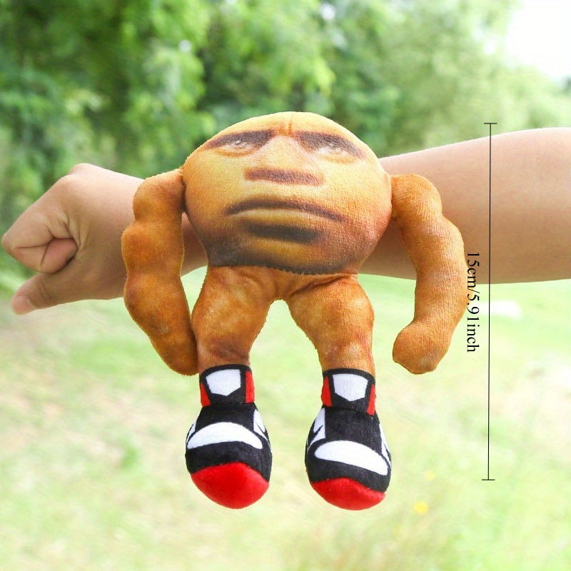 TungTungTung Funny Muscle for Man Plush Toy - Soft Cute Horror Character Sahur Birthday Gift - Scary Comedy Decor in Pink, Brown, Gray, Green - Perfect Prank and Room Decoration, Novelty Gift, Exquisite Craftsmanship, Plush F