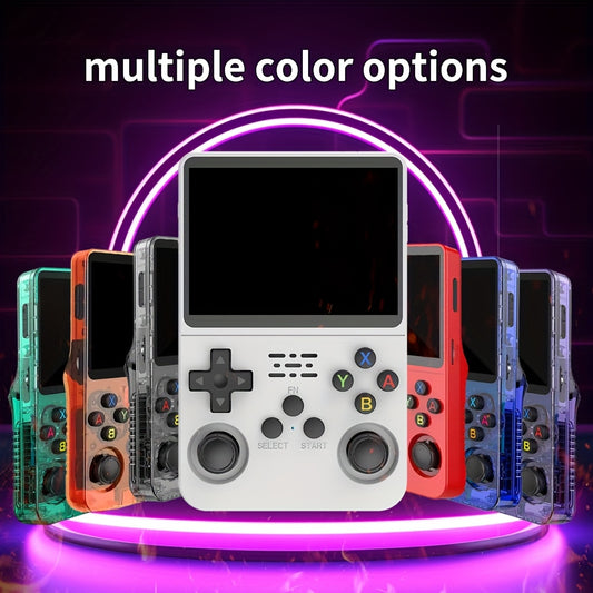 R36S Retro Handheld Game Console - ArkOS, Long Battery Life 3000mAh, USB Charging, Supports Multiple Formats, 3.5-inch Display, Large Storage Capacity-
