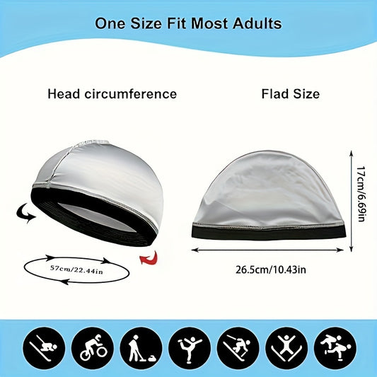 4pcs Silk-Like Fabric Dome Wave Cap for Men - Bohemian Style Non-Stretch Hair Cover, Black/Red/Grey/Blue, Hand Wash/Dry Clean, Versatile for Casual & Formal Wear, Formal Headwear, Sleek Cap Design, Silklike Material