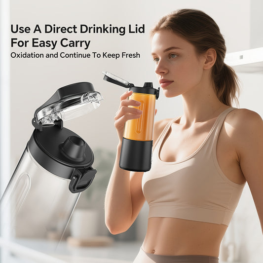 USB Rechargeable Portable Blender with Digital Timer Display, 10-Cup Capacity, Detachable & Easy-Clean Design for Smoothies, Juices, Protein Shakes - Ideal for Gym, Travel, Home Use, Smoothie Blender Portable, Juice Preparati