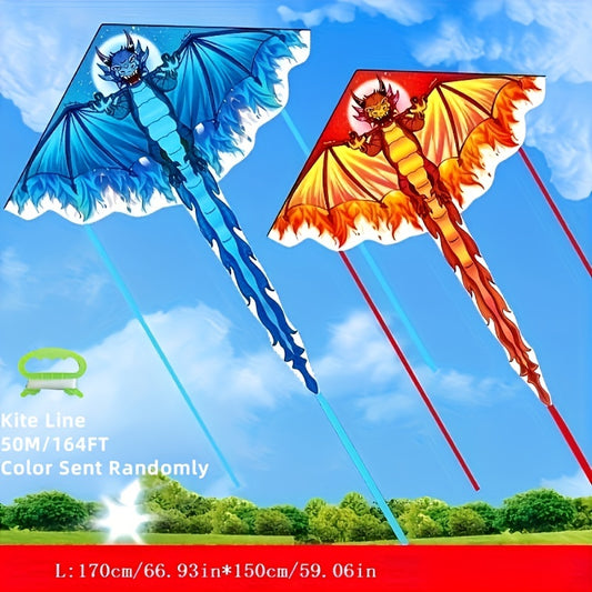 Giant Dragon Kite - Durable Polyester, Easy Assembly, Perfect for Beach & Park Fun, Ideal Halloween & Christmas Gift