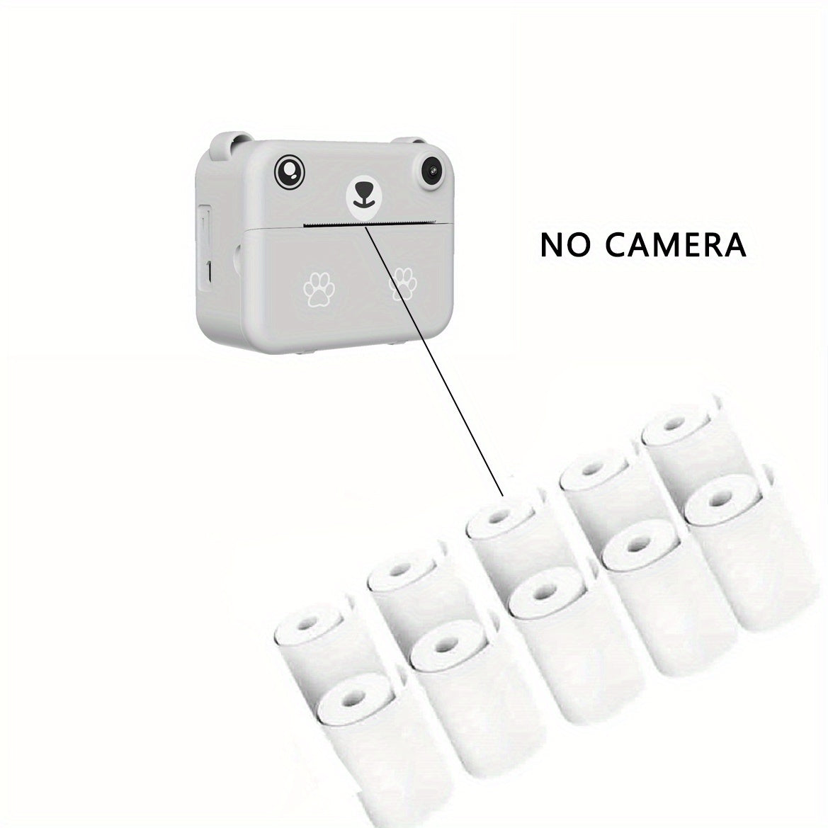 Kids Camera, Instant Print Digital Camera - 1500mAh Rechargeable Battery, Flash, Music, Games, Delayed Printing (10s/5s/3s), USB Charging