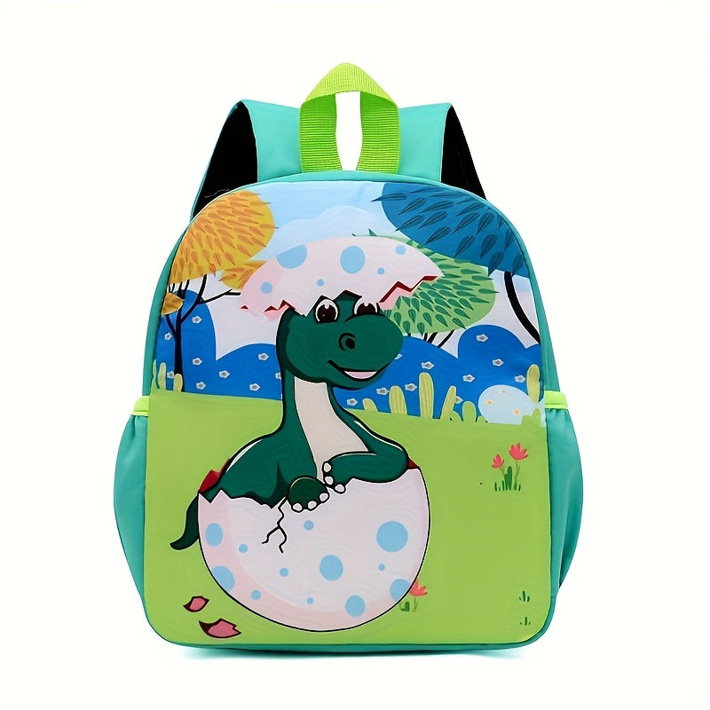 1pc backpack suitable for children-spacious interior space, side net pocket for storing bottles and umbrellas, durable schoolbag suitable for going out to campus, and fashionable design suitable for boys and girls.