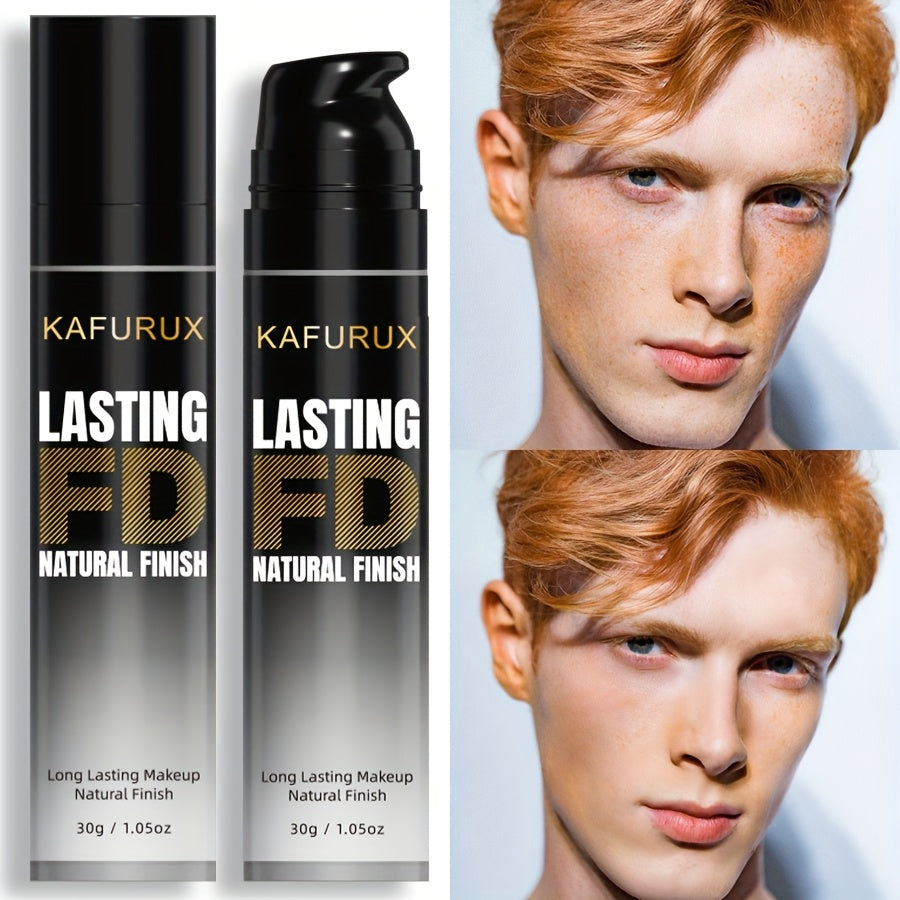 Men's Full Coverage Concealer - Natural Matte Finish, Waterproof & Long-Lasting Liquid Foundation for All Skin Tones, Hides Dark Circles & Acne, Coating