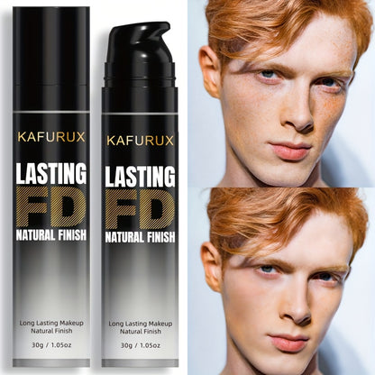 Men's Full Coverage Concealer - Natural Matte Finish, Waterproof & Long-Lasting Liquid Foundation for All Skin Tones, Hides Dark Circles & Acne, Coating