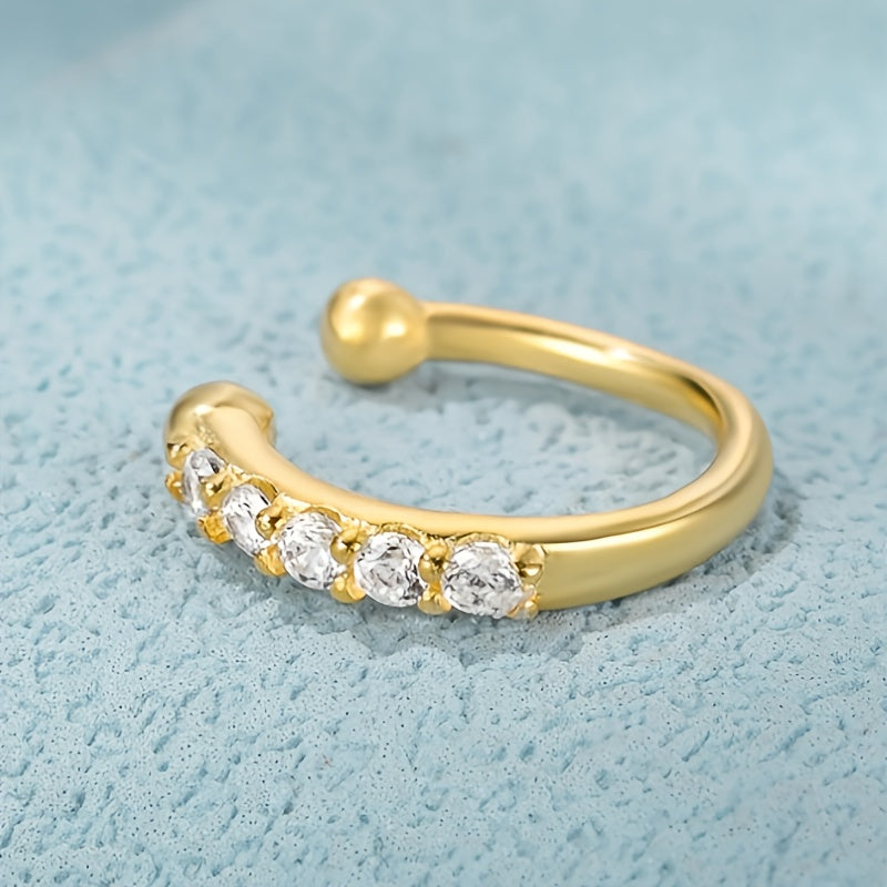 2pcs Bohemian Summer Sexy Style False Nose Rings, Adjustable No-Piercing Wearable, Fashion Hip-Hop Accessories