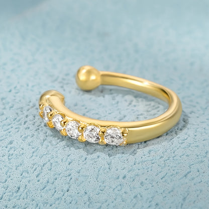 2pcs Bohemian Summer Sexy Style False Nose Rings, Adjustable No-Piercing Wearable, Fashion Hip-Hop Accessories