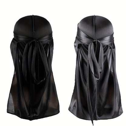 2pcs Durag for Men Wave Cap Satin bonnet for Men Women 360 Wave