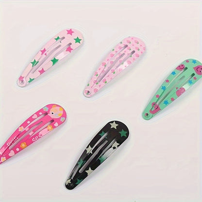 10/20/40pcs of Cute Star Fruit Butterfly Hair Clips for Girls, Hair Accessories Gifts for Girls, Random Colors