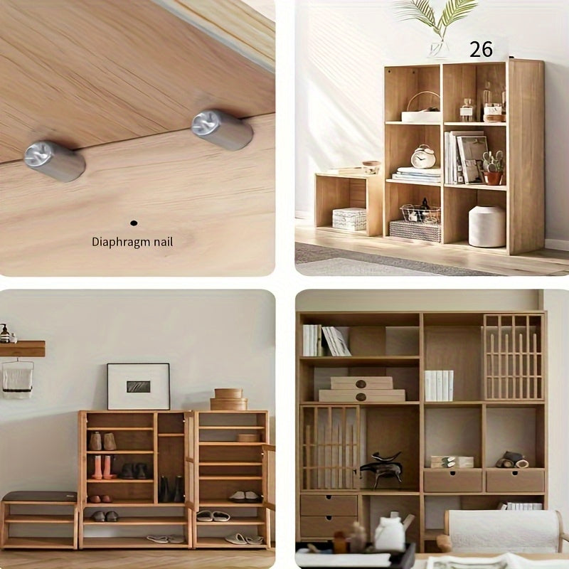 60pcs Heavy-Duty Nickel-Plated Self-Tapping Screws with Anti-Slip Rubber Sleeves - No Pre-Drilling Needed, for Wooden Cabinets, Shelving, Furniture - Compatible with Power Drills - by GUTEBANG