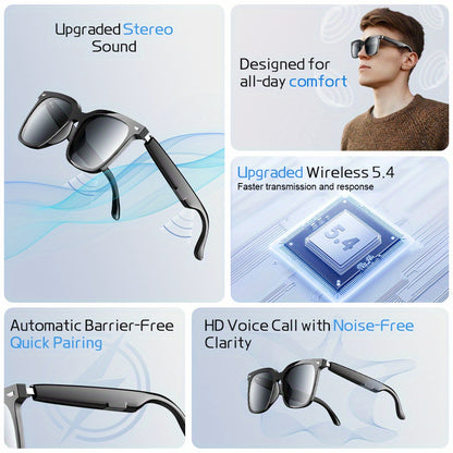 ANKRIYUL Wireless Glasses Earphone, a 2-In-1 Wireless Stereo Headset