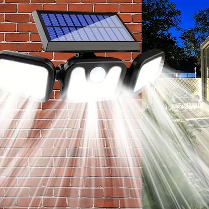 Solar-Powered Motion Sensor Light - 74 LED Outdoor Floodlight, 3 Modes,, Suitable for Front Door, Yard, Garage, Sidewalks, Pathways, Garden, and Patio | Solar Energy & Energy-Efficient Outdoor Lighting | Durable Plastic Body