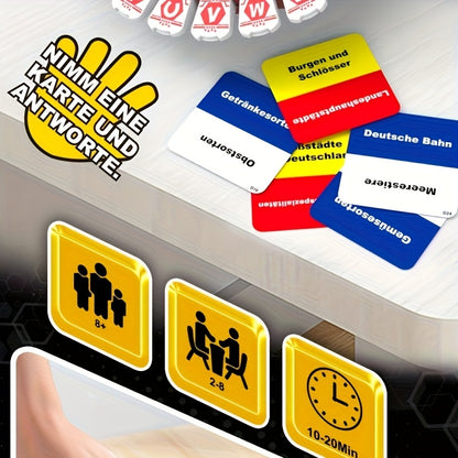 German Alphabet Spinner Game Toy - Educational Learning Board Game with Spinner Wheel for & Kids, Interactive Letters A-Z, Parent-Child Teaching Tool, Birthday/Christmas/Halloween Gift for Early Language Development