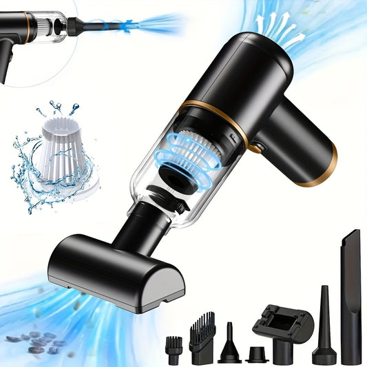 4 In 1 Portable Cordless Handheld Vacuum Cleaner, Powerful Suction For Cars, Computers, Sofas, Offices, Pets, And Homes - Includes Multiple Nozzles, USB Rechargeable, Car Vacuum Cleaner, For House, Car, Office, Couch