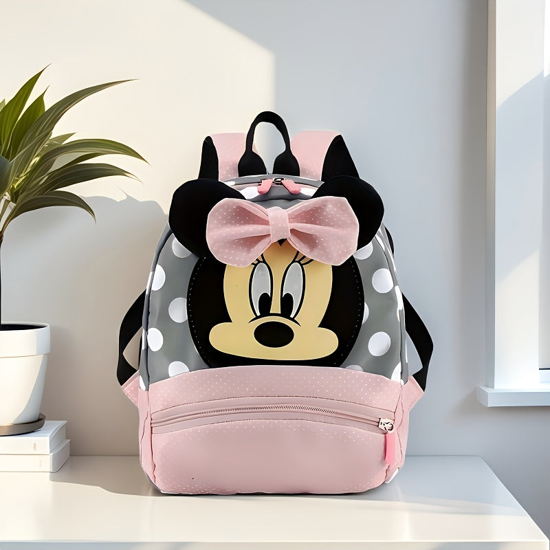 Disney Minnie Mouse Retro Backpack Unisex Backpack Multifunctional Storage Bag Suitable for Beach Vacation Airplane Camping Outing Travel Outdoor Strong Summer Elements Suitable for Easter Birthday and More Ideal gift for gif