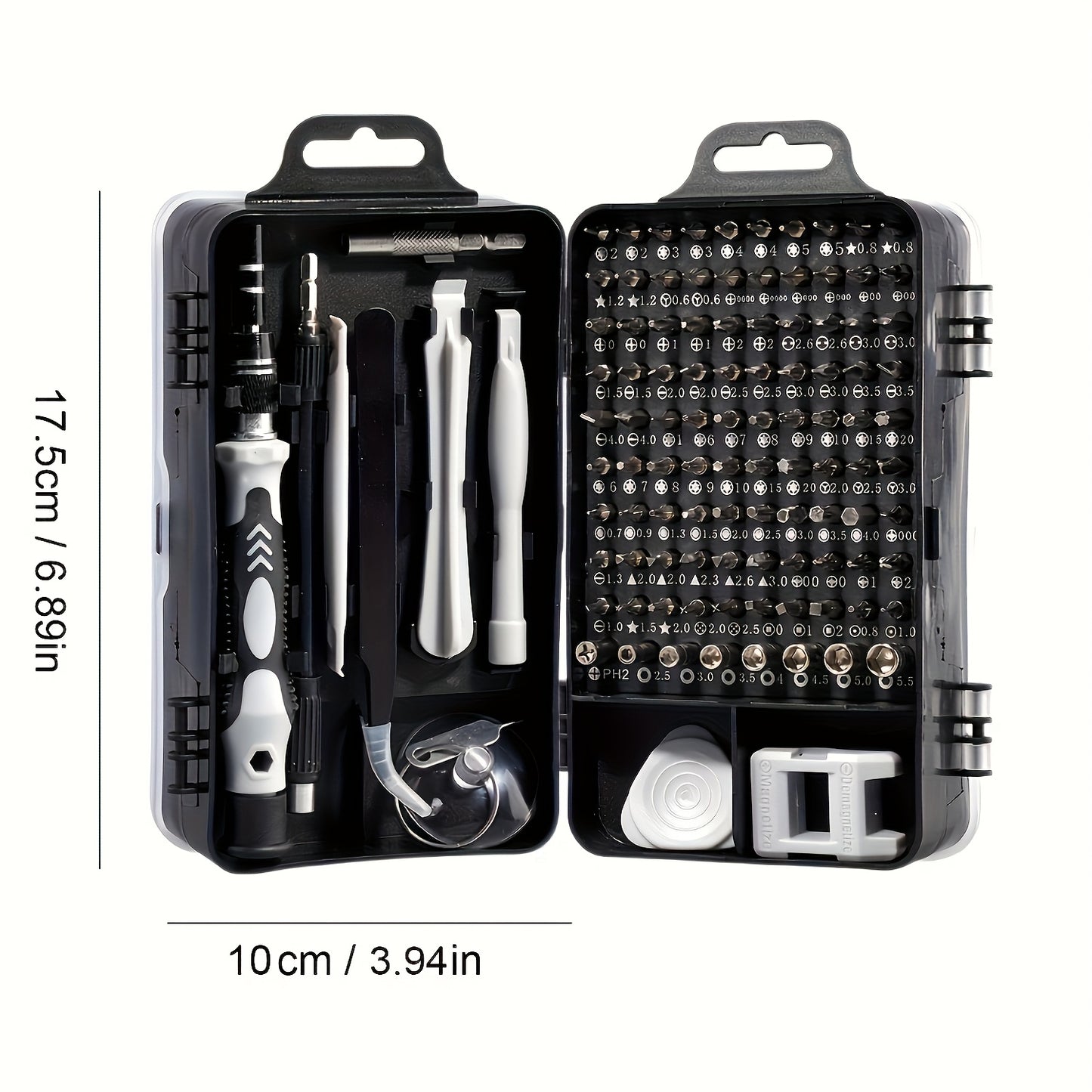 115 in 1/132 in 1 Precision Screwdriver Set - Magnetic Driver Heads, Torx and Hex Keys, Chrome Vanadium Steel, Anti-Corrosion Surface Treatment, Non-Slip Grip, for Computer and Mobile Phone Repair, Mechanic Tool Kit | Hex and