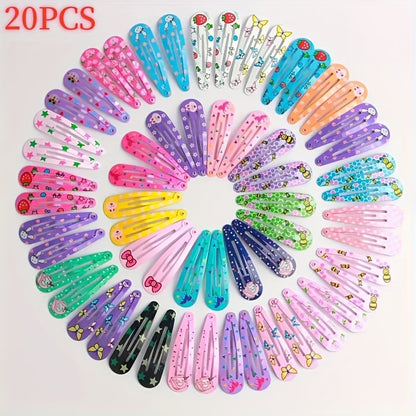 10/20/40pcs of Cute Star Fruit Butterfly Hair Clips for Girls, Hair Accessories Gifts for Girls, Random Colors