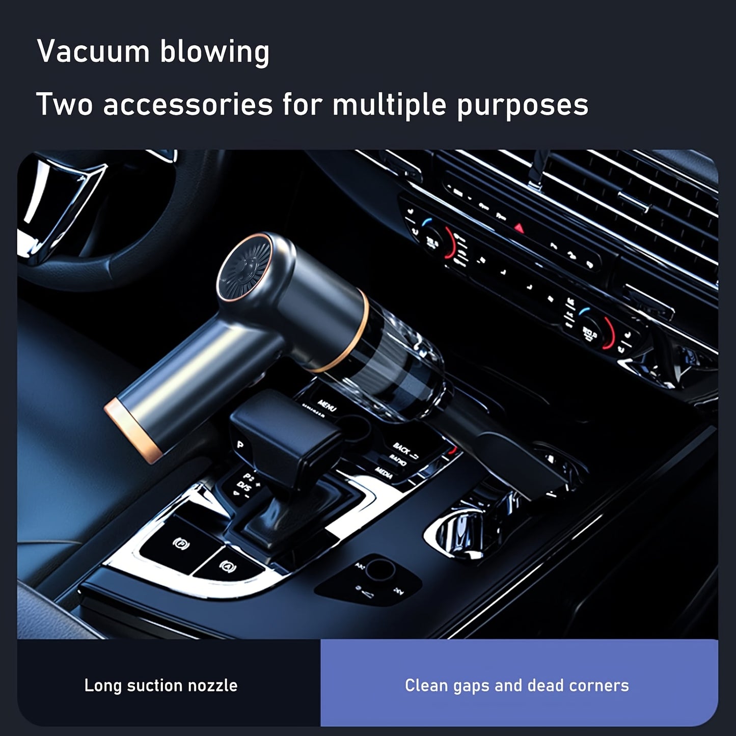 4 In 1 Portable Cordless Handheld Vacuum Cleaner, Powerful Suction For Cars, Computers, Sofas, Offices, Pets, And Homes - Includes Multiple Nozzles, USB Rechargeable, Car Vacuum Cleaner, For House, Car, Office, Couch