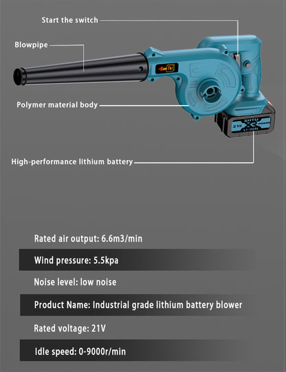2025 New Handheld Wireless Leaf Blower, Equipped with Battery And Charger for Cleaning Courtyards, Yards, Workplaces, Lawn Care, Leaf Blowing, And Snow Blowing on Sidewalks