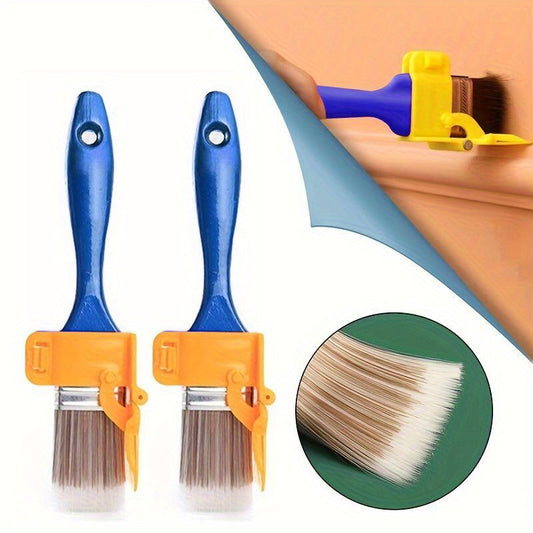 1 Pc Edging Color Separation Paint Brush: Portable, Durable, and Lightweight DIY Tool for Framing Walls, Ceiling Edges, and Decorations - Tough, Wooden Handle, and Pig Bristle