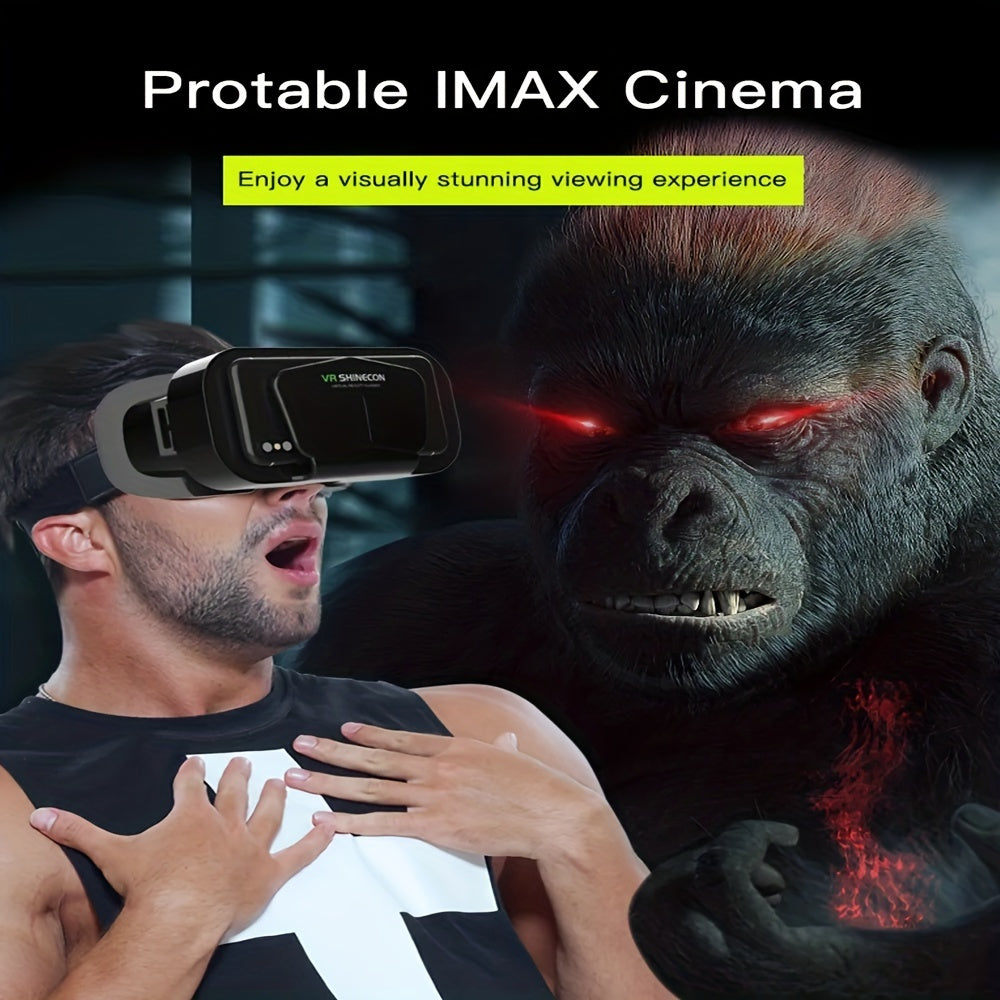 1pc Virtual Reality VR Glasses, Binoculars, Adjustable 3D Mobile VR - Comfortable Nose Rest and Strap, Mobile Lens with Controller, Perfect for Movies and TV