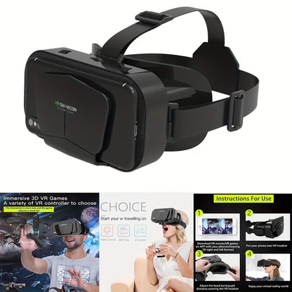 1pc Virtual Reality VR Glasses, Binoculars, Adjustable 3D Mobile VR - Comfortable Nose Rest and Strap, Mobile Lens with Controller, Perfect for Movies and TV