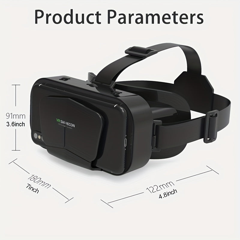 1pc Virtual Reality VR Glasses, Binoculars, Adjustable 3D Mobile VR - Comfortable Nose Rest and Strap, Mobile Lens with Controller, Perfect for Movies and TV