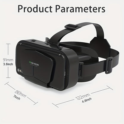 1pc Virtual Reality VR Glasses, Binoculars, Adjustable 3D Mobile VR - Comfortable Nose Rest and Strap, Mobile Lens with Controller, Perfect for Movies and TV