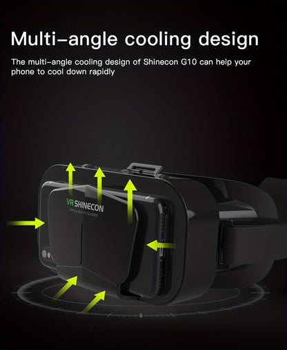 1pc Virtual Reality VR Glasses, Binoculars, Adjustable 3D Mobile VR - Comfortable Nose Rest and Strap, Mobile Lens with Controller, Perfect for Movies and TV