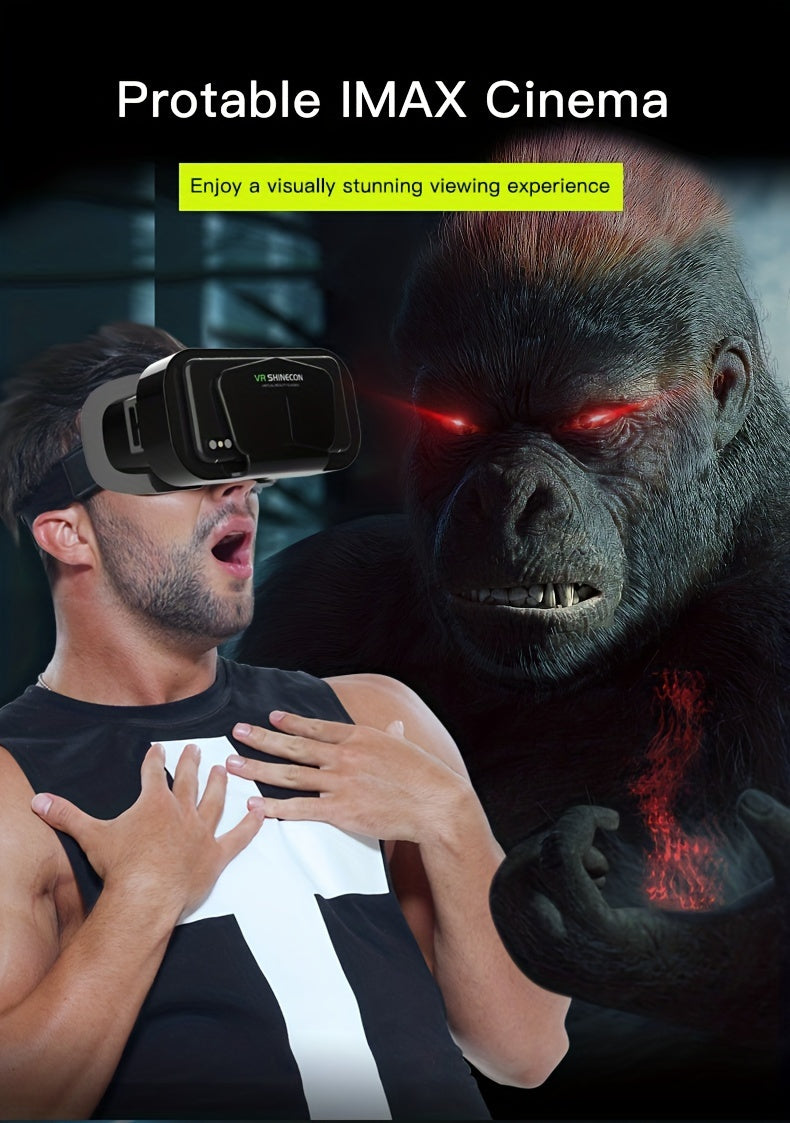 1pc Virtual Reality VR Glasses, Binoculars, Adjustable 3D Mobile VR - Comfortable Nose Rest and Strap, Mobile Lens with Controller, Perfect for Movies and TV