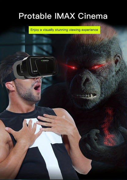 1pc Virtual Reality VR Glasses, Binoculars, Adjustable 3D Mobile VR - Comfortable Nose Rest and Strap, Mobile Lens with Controller, Perfect for Movies and TV