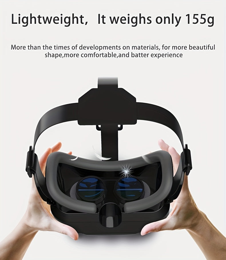 1pc Virtual Reality VR Glasses, Binoculars, Adjustable 3D Mobile VR - Comfortable Nose Rest and Strap, Mobile Lens with Controller, Perfect for Movies and TV