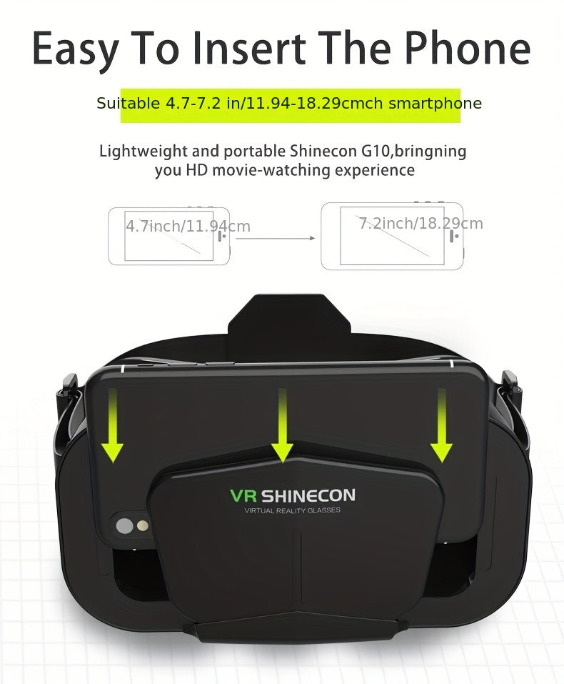 1pc Virtual Reality VR Glasses, Binoculars, Adjustable 3D Mobile VR - Comfortable Nose Rest and Strap, Mobile Lens with Controller, Perfect for Movies and TV