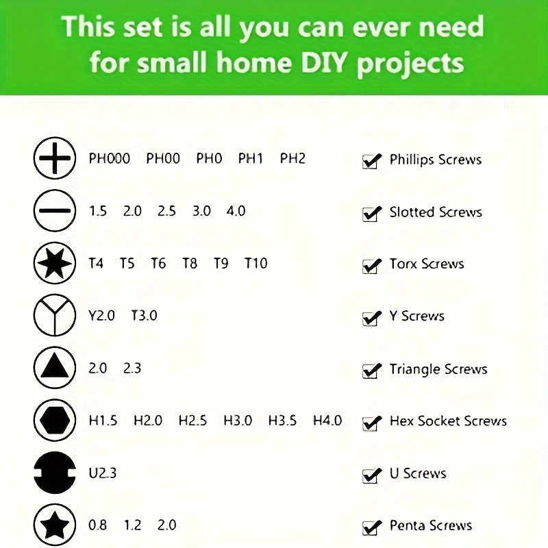 32-in-1 Precision Screwdriver Set, Multi-Functional Manual Tool Kit, No Battery Required, ABS Material, for Smartphone, Computer & Electronics Repair.