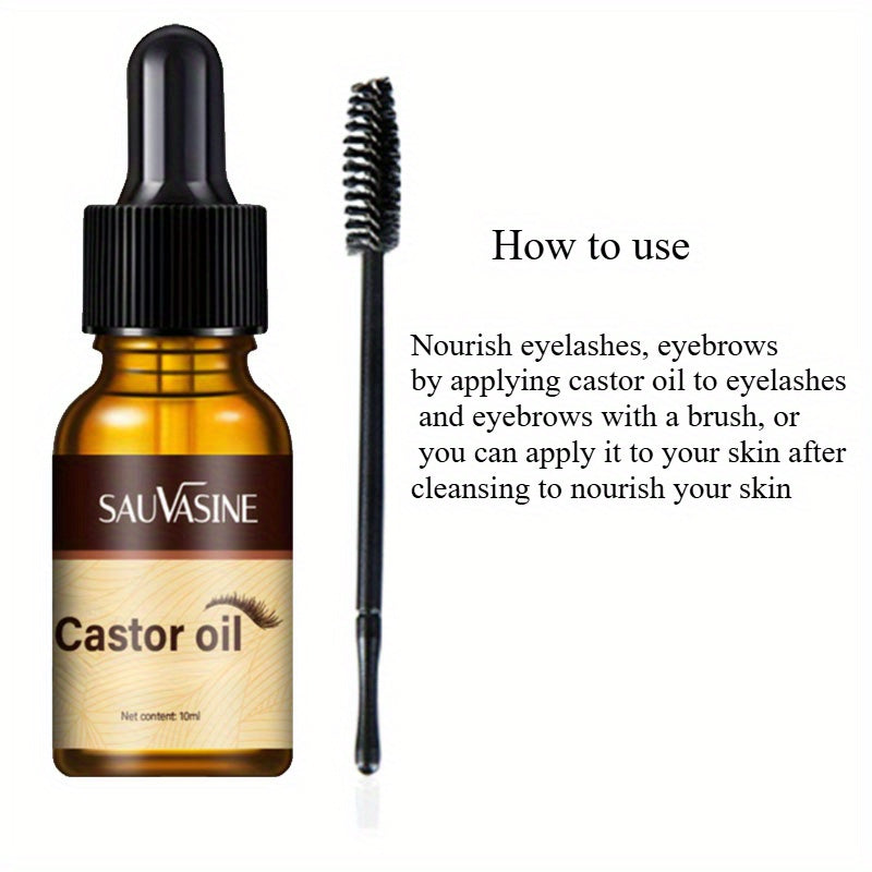 Castor Oil for Eyelashes And Eyebrows, Hair, Cold Pressed And Unrefined, Essential Oil for Dry Hair, Skin And Nail Care