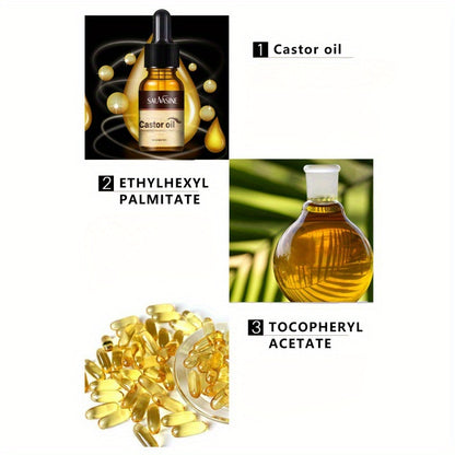 Castor Oil for Eyelashes And Eyebrows, Hair, Cold Pressed And Unrefined, Essential Oil for Dry Hair, Skin And Nail Care
