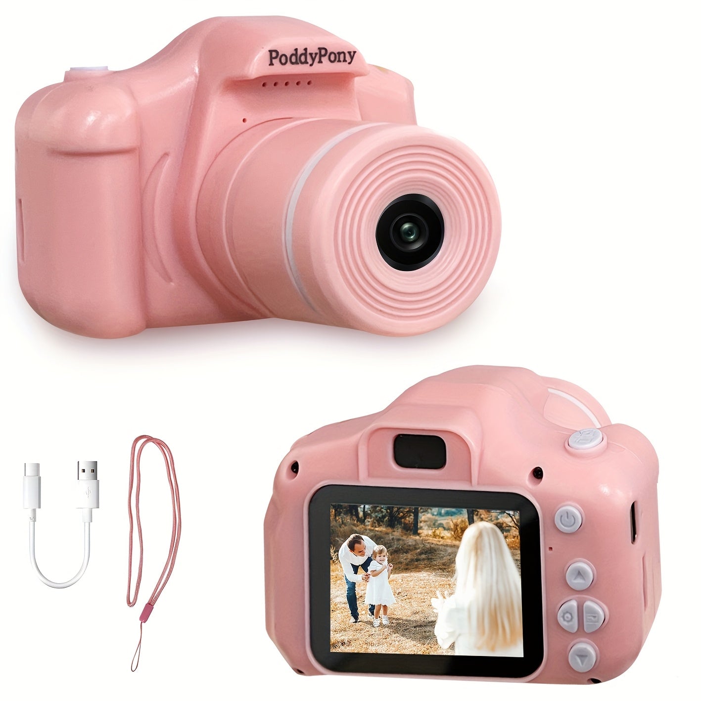 HD Youngsters' Digital Camera with Long Lens - Perfect Gift for Boys & Girls Ages 3-12, Includes 32GB Memory Card, Available in Pink/Purple/Blue/Black