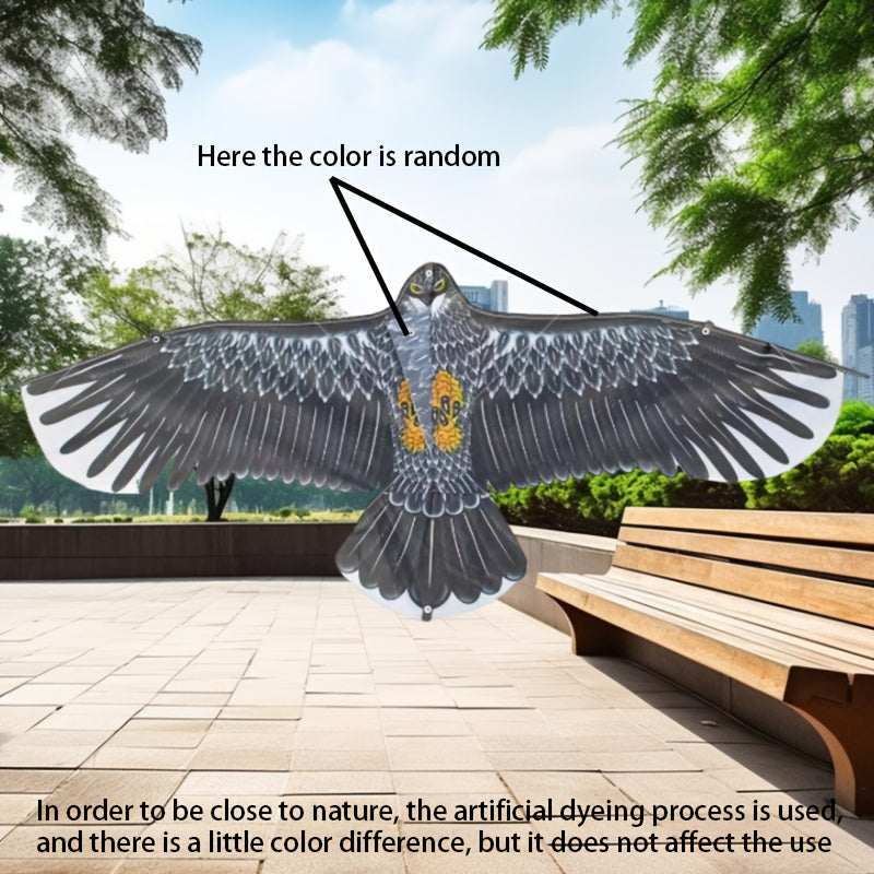 Extra Large Eagle Kite - 110.01cm Wingspan with Long Lines (30.0meter Total), Realistic Brown/Red/Black Feather Design - Heavy-Duty kite for Outdoor Flying, Birthday Parties, Kite Fighting - Ideal for Adults & Teens - Availab