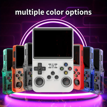 R36S Retro Handheld Game Console - ArkOS, Long Battery Life 3000mAh, USB Charging, Supports Multiple Formats, 3.5-inch Display, Large Storage Capacity-