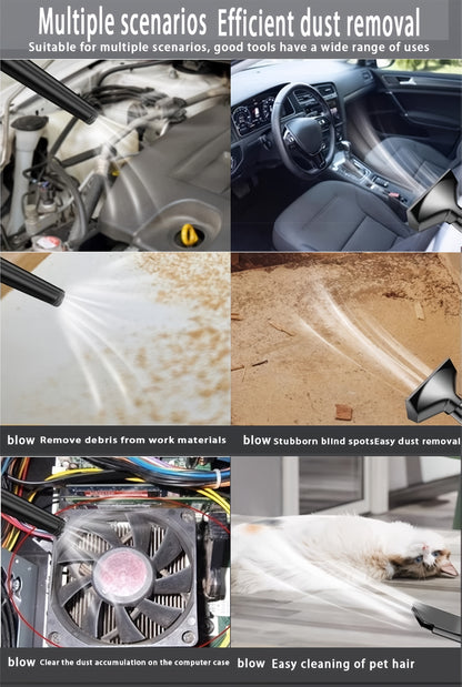 2025 New Handheld Wireless Leaf Blower, Equipped with Battery And Charger for Cleaning Courtyards, Yards, Workplaces, Lawn Care, Leaf Blowing, And Snow Blowing on Sidewalks