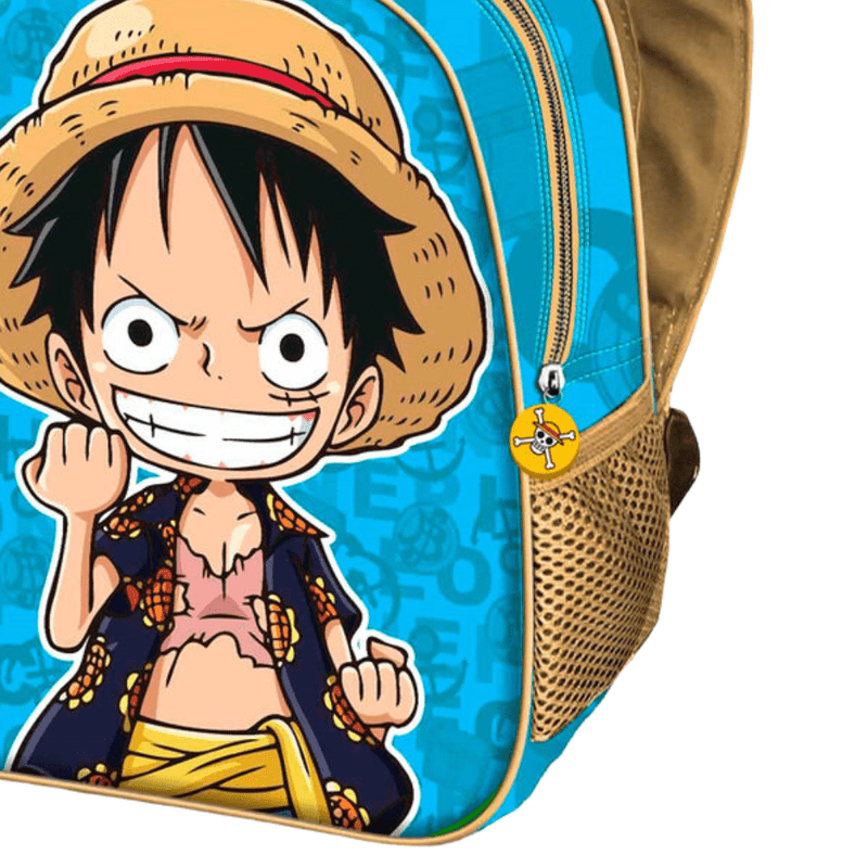 Single-Compartment School Backpack One Piece Monkey Blue 39x31x15 cm