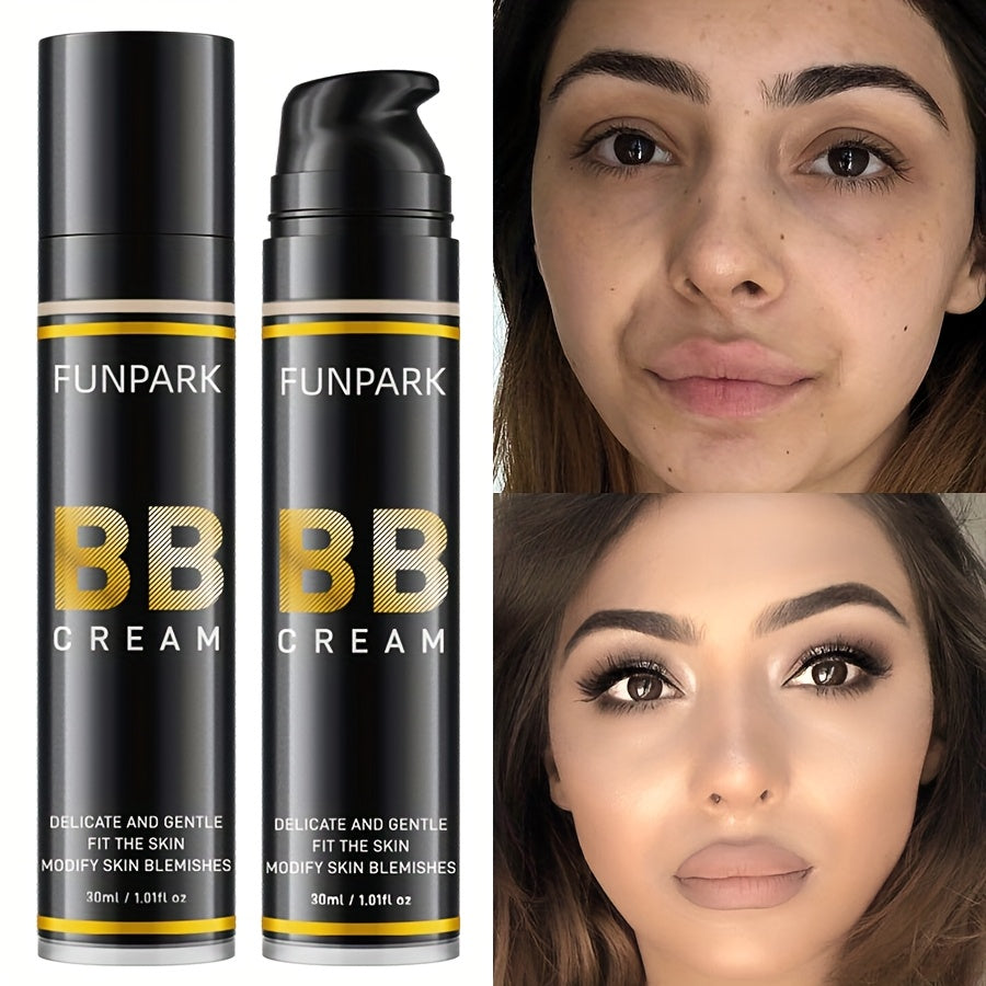 Funpark BB Cream Cream - Lightweight, Non-Sticky Liquid Foundation for All Skin Types, Nature Finish, Adjusts Skin Tone, Boosts Radiance and Clarity, 30ml/1.01fl.oz