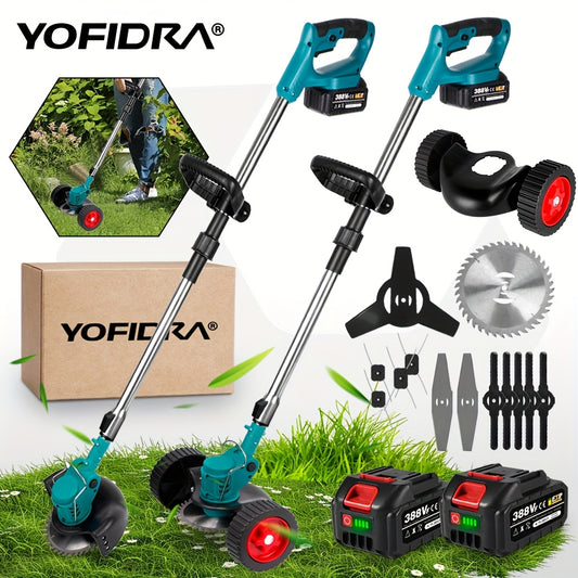 Portable Electric Lawn Mower with 5 Blade Types, Adjustable Height And Angle, Suitable for Mowing Outdoor Garden Lawns And Shrubs