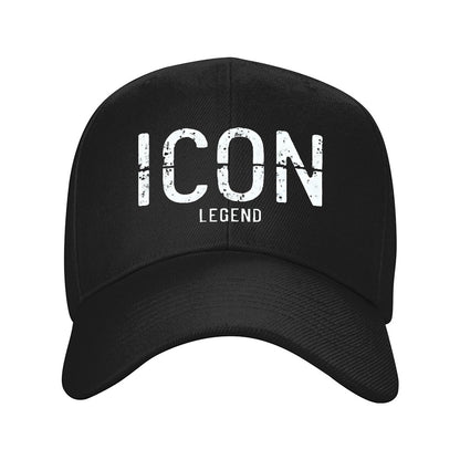 1pc ICON, LEGEND Peaked Cap Hat Unisex Baseball Cap Adjustable Lightweight Versatile Cap