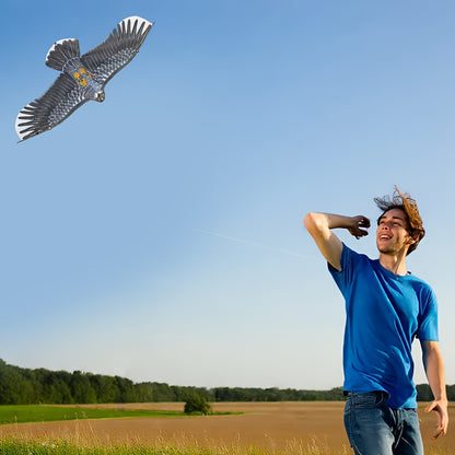 Extra Large Eagle Kite - 110.01cm Wingspan with Long Lines (30.0meter Total), Realistic Brown/Red/Black Feather Design - Heavy-Duty kite for Outdoor Flying, Birthday Parties, Kite Fighting - Ideal for Adults & Teens - Availab