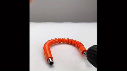 1pc Electric Drill Universal Joint, Orange, Universal Soft Shaft, Electric Screwdriver Drill Bit Extension Holder, Hand Drill Connecting Rod, Multi-functional Flexible Drill Bit Holder