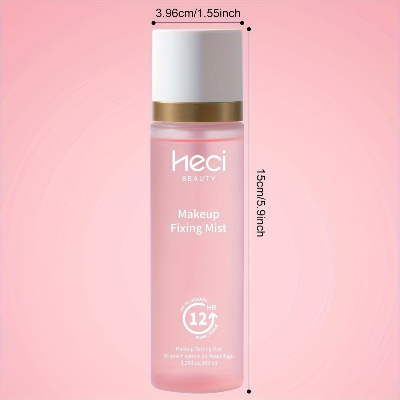 100ml/3.38fl.oz, Pink 24-Hour Oil Control Setting Spray, Waterproof and Sweat-Proof Moisturizing, Natural Makeup Effect Setting Mist, Toner Setting Spray