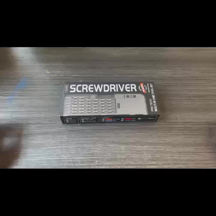 46-In-1 Cordless Electric Screwdriver Set, Silent High Torque Rechargeable Lithium Battery, USB Powered, Multifunctional Portable Household Tool Set with 38 Magnetic Precision Bits, Suitable for Precision Repair Tools Such As