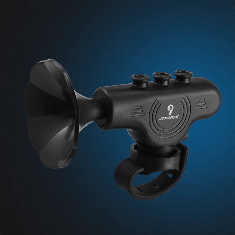 Black ABS Bicycle Horn Bell - Loud Electric Car Horn with Decorative Riding Ring for Motorcycle & Bicycle Handlebars, Enhances Safety & Style, Bike Accessories