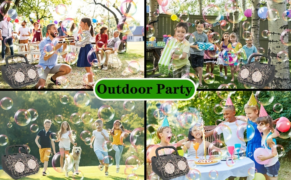 Ultimate Bubble Blaster - 20K+ Bubbles/Min, Dual Fan Portable Outdoor Toy with USB or Battery Power, Perfect for Parties & Christmas Gifts (Bubble Solution & Batteries Not Included)
